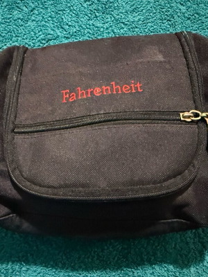 Fahrenheit men's toiletry bag used, black