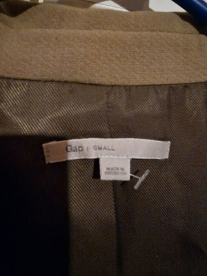 Gap jacket like new, brown, size S