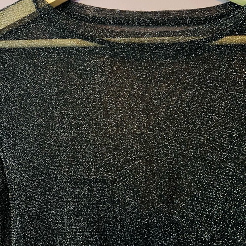 Vintage transparent blouse with gold thread, like new, size L