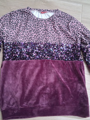 Chief long-sleeve blouse like new, black and purple, size 164 cm