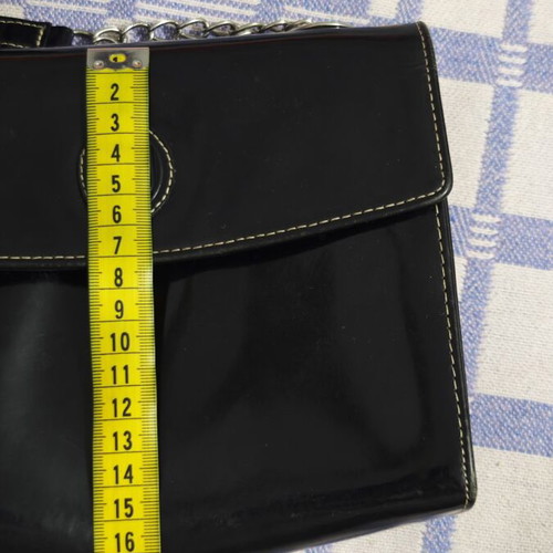 KEM crossbody bag used, black leather