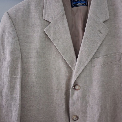 Axel's Club men's summer linen jacket like new 3-4XL beige