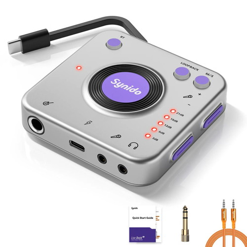 Synido Live Dock A20 Audio Interface like new, silver edition