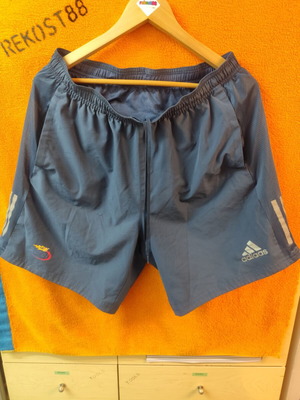 Adidas tennis shorts used, US Open, size L, blue, with two pockets