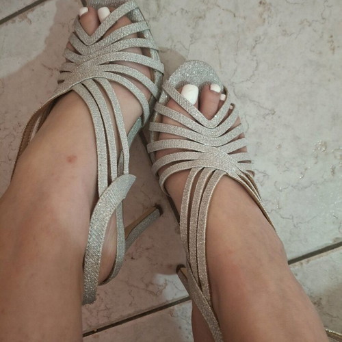Menbur silver sandals like new with strass, size 40