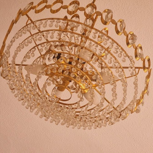 Living room ceiling lights used, 2 pieces, with crystals
