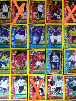 Συλλεκτικό παιχνίδι καρτών ποδοσφαίρου Μουντιάλ 2006 μεταχειρισμένο, 25 κάρτες