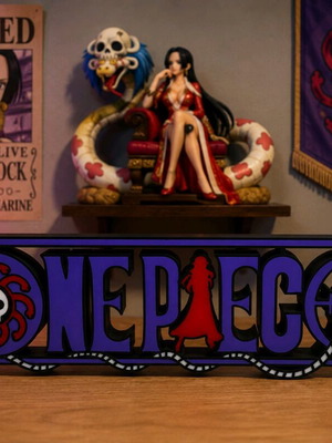 Boa Hancock One Piece 3D decorative logo like new, 24x8cm