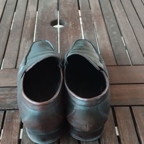 Clarks leather loafers used, size EU 45, brown