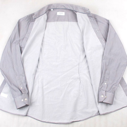 Eton men's shirt XL slim fit like new, multicolor gray cotton