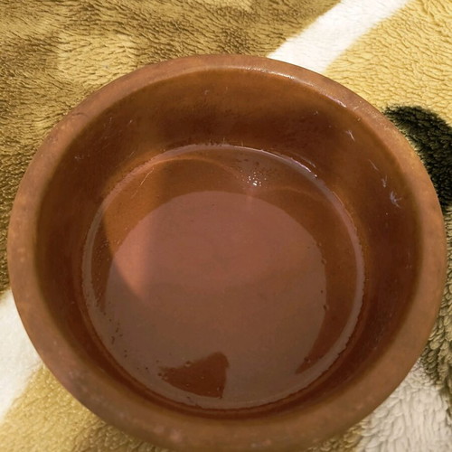Ceramic bowl used, ideal for oven and candle holder