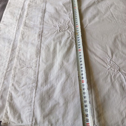 Vintage white cotton pillowcases pair with embroidery used