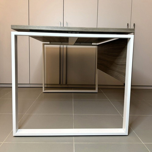 Sigma Square office desk, grey and white, 120x80 cm