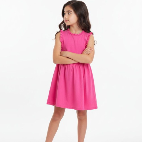 Prenatal fuchsia children's dress like new for 7-8 years