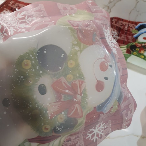 Christmas plates set of 5, new