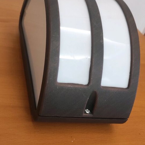 Outdoor wall lamp brown aluminum with E27 socket IP23 new