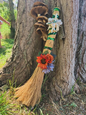 Handmade wooden broom decorative autumn new