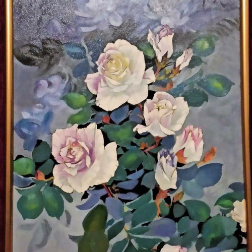 Painting E. Hamperi Triantafyllo new with frame