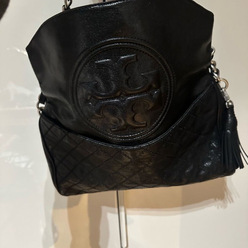 Tory Burch Fleming Hobo τσάντα ώμου μαύρη σαν καινούργια