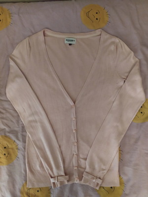 Bershka cotton cardigan No M beige like new with Paul Frank hoodie gift