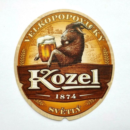 Kozel brewery label from Czechia