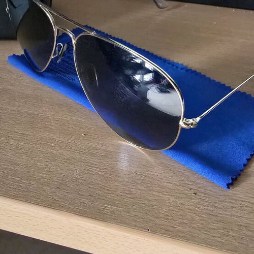 White Shark Police sunglasses like new, large size, gold