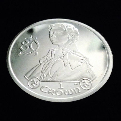 Isle of Man 2006 Elizabeth II 80th Birthday Silver Proof Silver Coin new