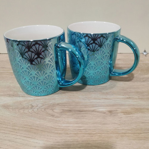 Turquoise mugs set of 2, new with tags