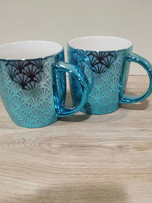 Turquoise mugs set of 2, new with tags