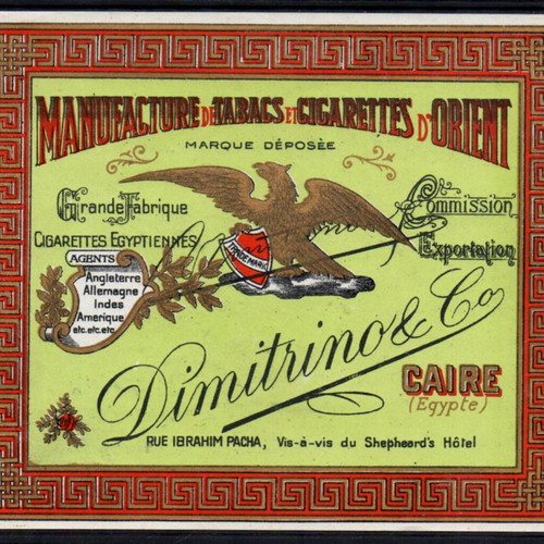 Posters used Dimitrino Greek tobacco company pack of 4, 1910