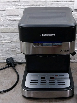 Καφετιέρα Espresso Rohnson R-989 20 bar 1.5l μαύρη/ασημί σαν καινούργια
