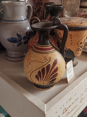 Handmade ceramic vase goddess Demeter like new