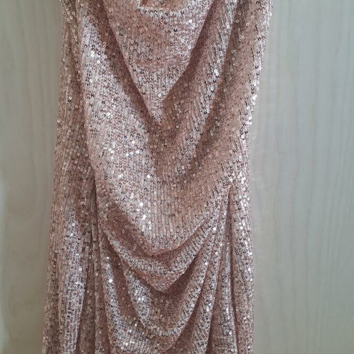 Mini dress with sequins like new, gold and silver, size S