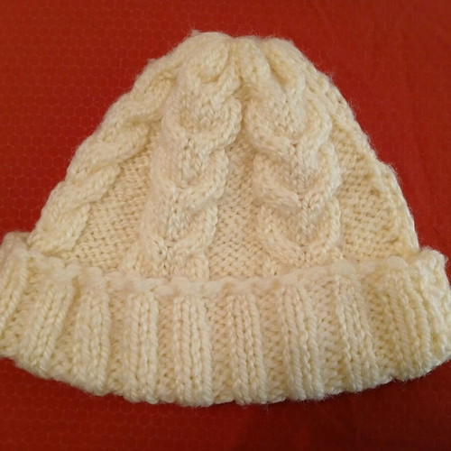 Knitted handmade hat new, yellow