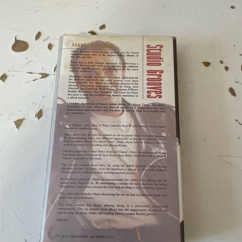Manu Katche Studio Grooves VHS used