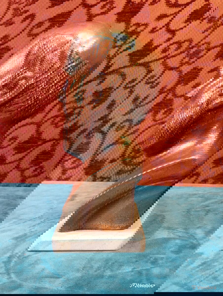 Κεφαλή Ιπποκράτη μεταχειρισμένη μεταλλική με μαρμάρινη βάση € 19,90