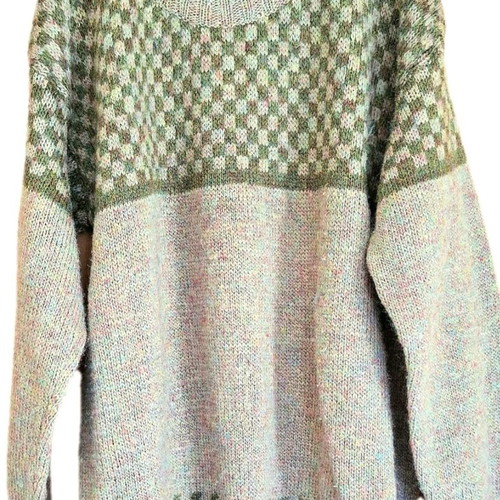 Vintage wool knit sweater like new, multicolor, size XL