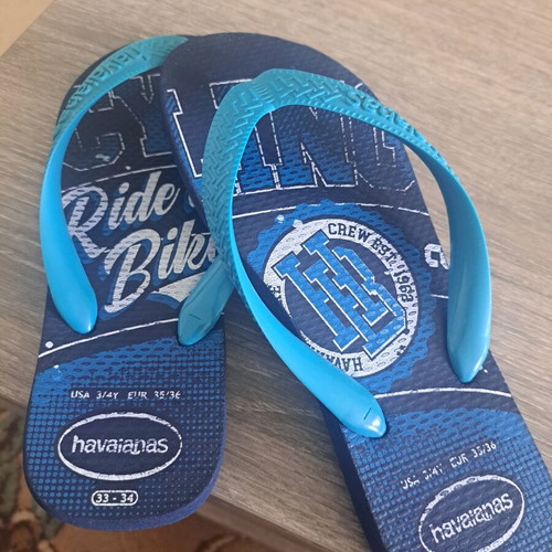 Havaianas children's flip-flops used, size 35-36 blue