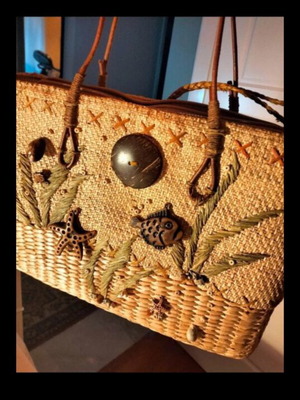 Shoulder bag new, summer style with seashell details