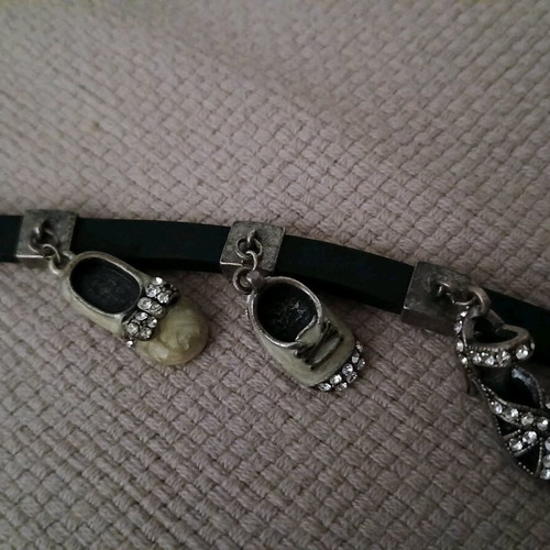 Rubber bracelet with charms like new