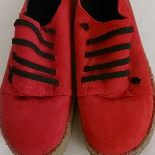 Women’s suede shoes new, dark red, size 38-38.5
