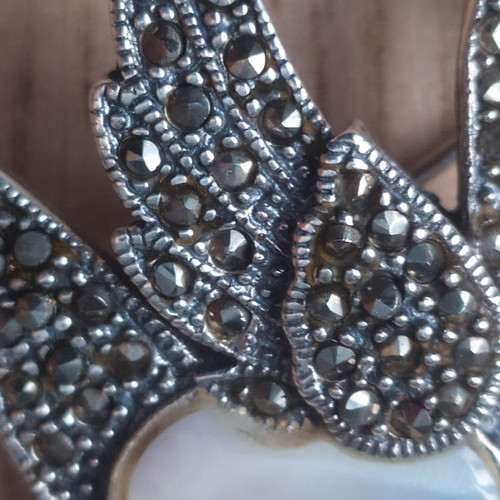 Silver swan brooch 925, vintage