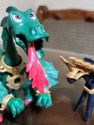 Playmobil 3840 Dragon with Knight used, vintage fantasy
