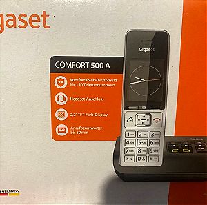 Gigaset COMFORT 500A Ασύρματο Τηλέφωνο με Aνοιχτή Aκρόαση Silver/Black σφραγισμένο