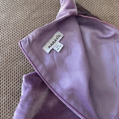 Marasil girls' dress with sequins in purple and silver, like new