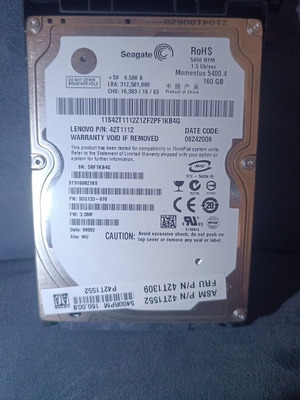 Seagate Momentus 5400.4 160GB SATA hard drive like new