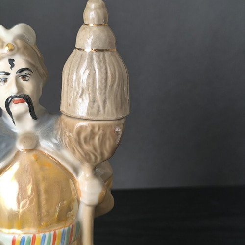 Russian porcelain bottle figurine of Bohdan Khmelnytsky like new