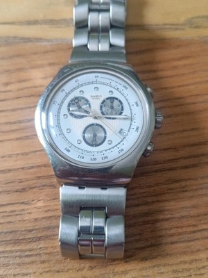 Swatch wristwatch used, silver unisex