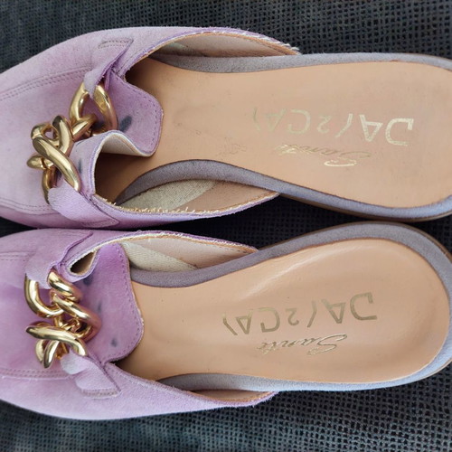 Sante moccasins used, leather purple, size 38