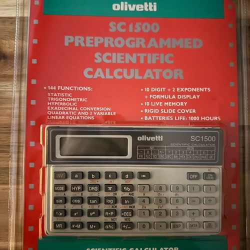 Olivetti SC1500 vintage scientific calculator new in packaging